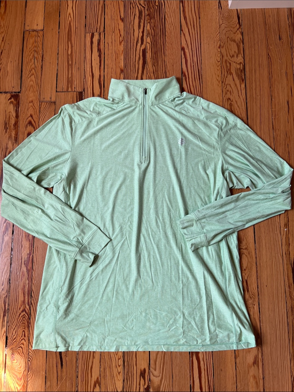 Coolibar Agility Pullover 1/4 Zip - Honeydew